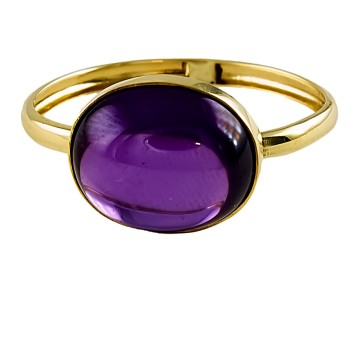 9ct Gold Amethyst Ring size S